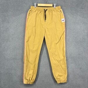 Bilitry Mens Cargo Jogger Pants Tan Elastic Drawstring L Hiking slim‎ tapered